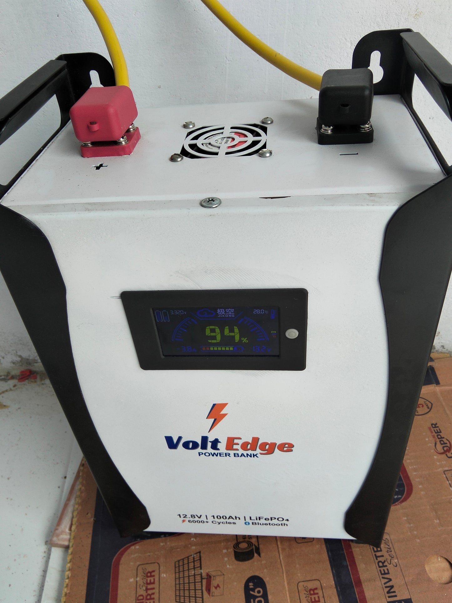 VoltEdge 12.8V 100Ah (1280wh) Lithium Power Bank with 3.2inch Display Screen (5 Years Warranty)