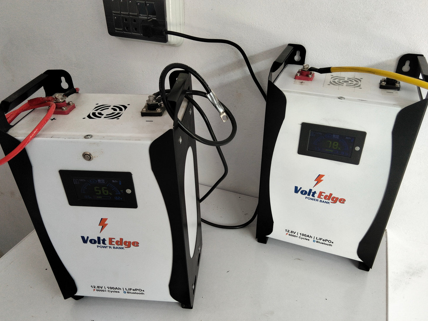 VoltEdge 12.8V 100Ah (1280wh) Lithium Power Bank with 3.2inch Display Screen (5 Years Warranty)
